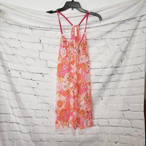 Natori Floral Chemise in Pink and Orange